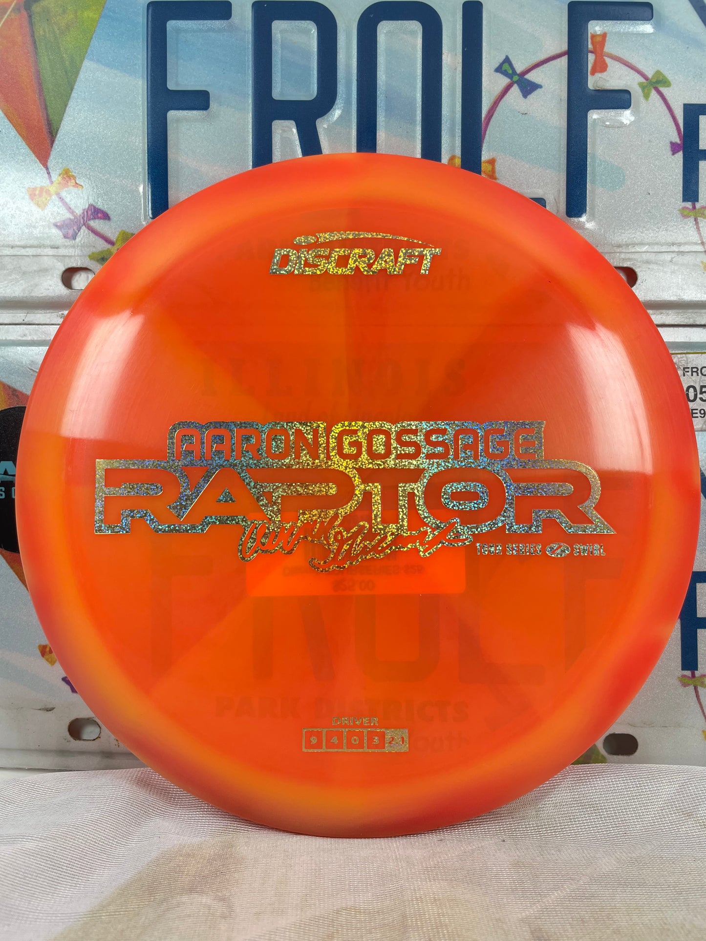 Discraft Raptor Z Swirl Orange 175g 2025 Tour Series Distance Driver