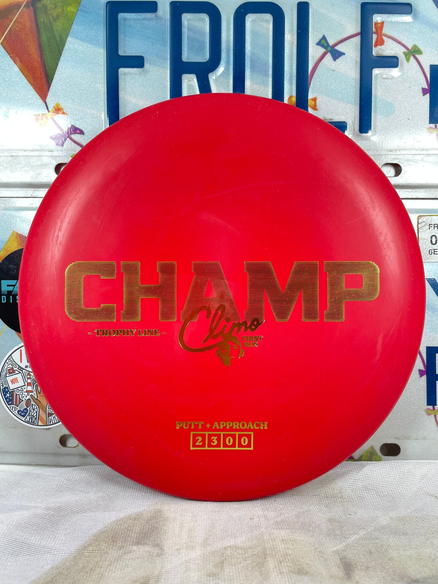 Climo Champ Trophy Line Red 174g First Run Putter