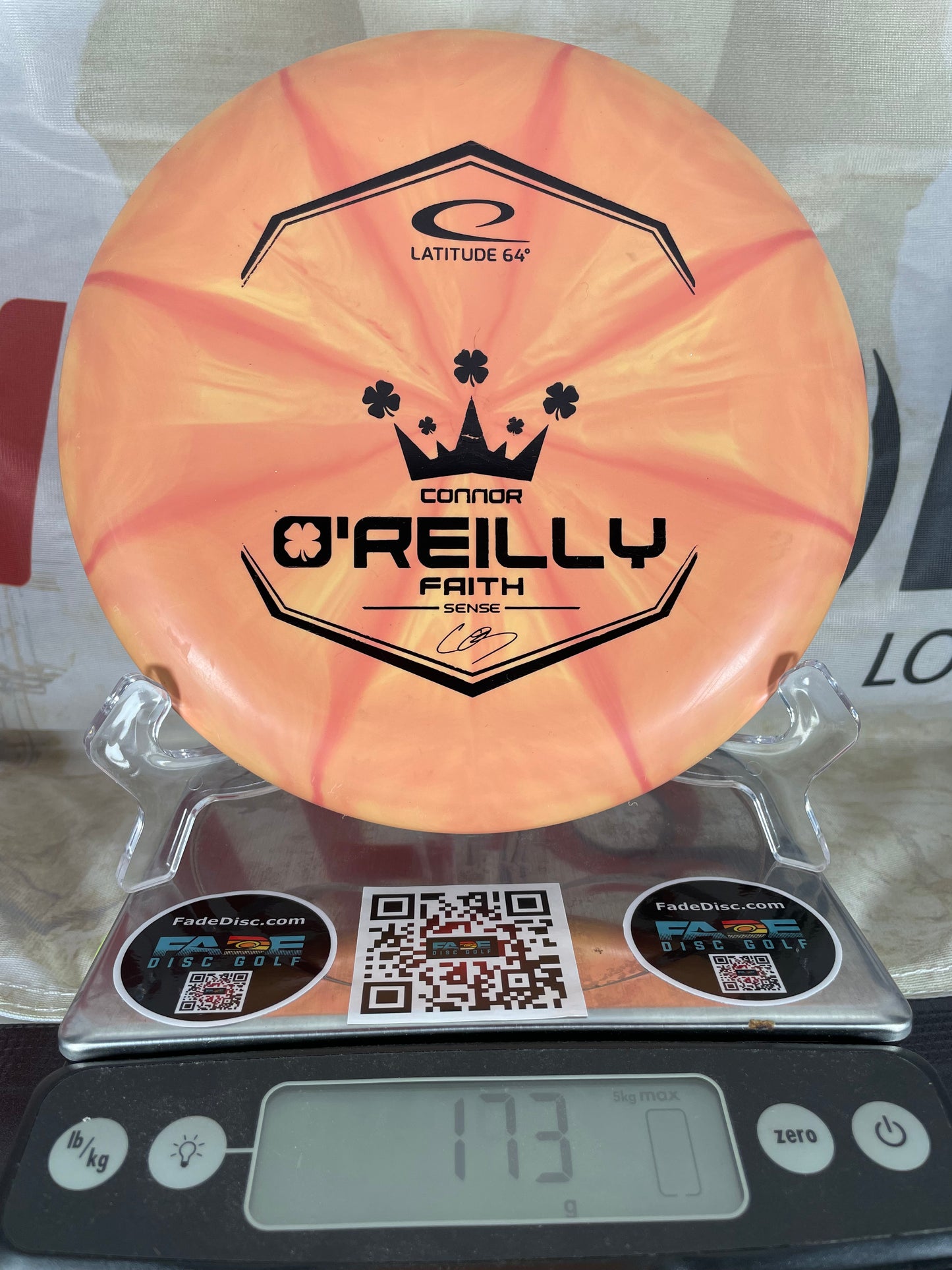 Latitude 64 Faith Royal Sense Burst 173g Orange Swirl Connor O'Reilly Putter
