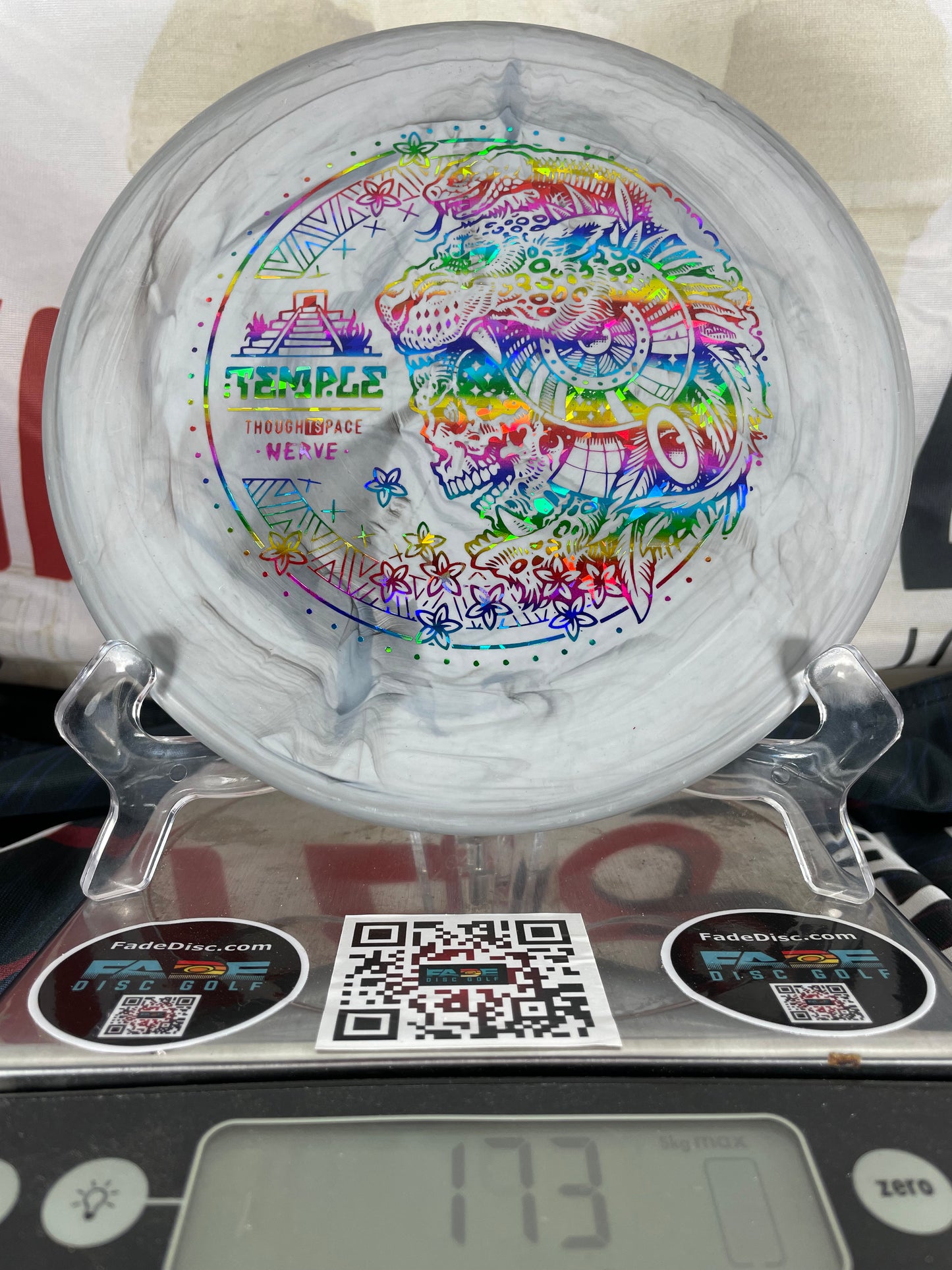 Thought Space Temple Nerve 173g Gray Swirl w/ Rainbow Shatter Foil Midrange