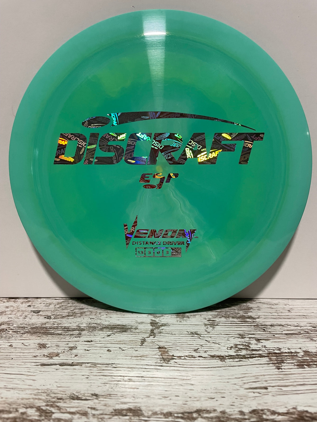 Discraft Venom ESP Green Swirl w/ Gold Discraft Foil 172g Distance Driver