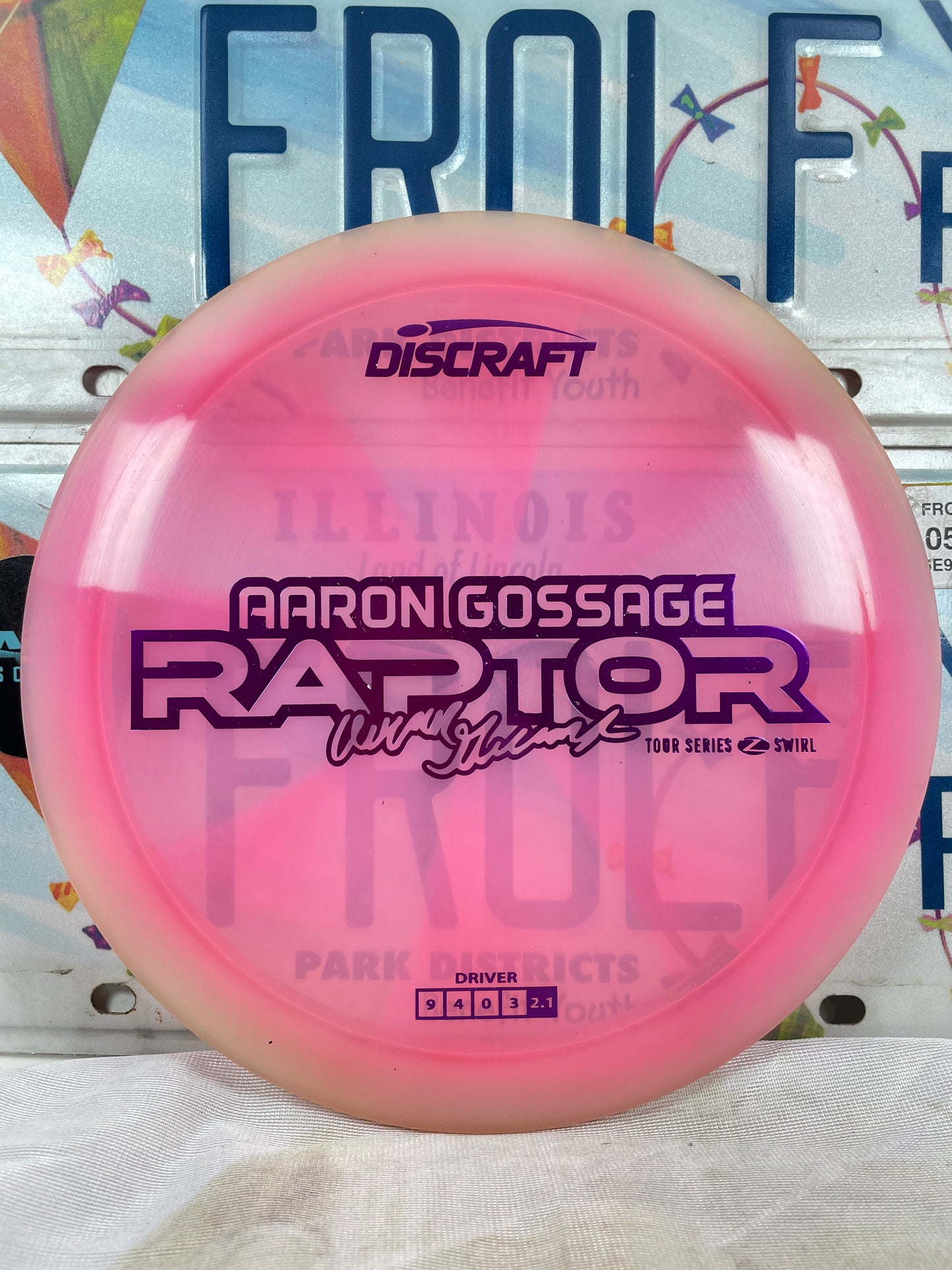 Discraft Raptor Z Swirl Pink 175g #2 2025 Tour Series Distance Driver