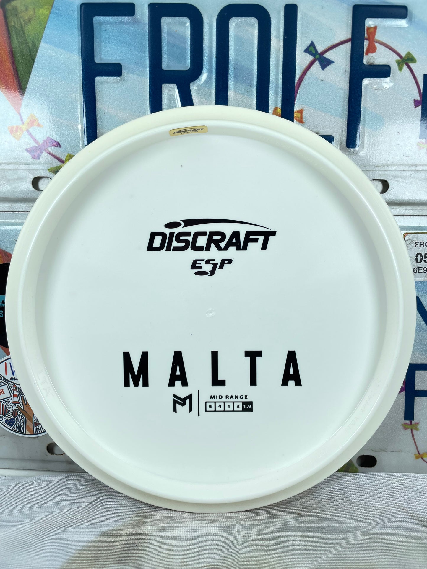 Discraft Malta McBeth ESP White 175g Bottom Stamp Midrange