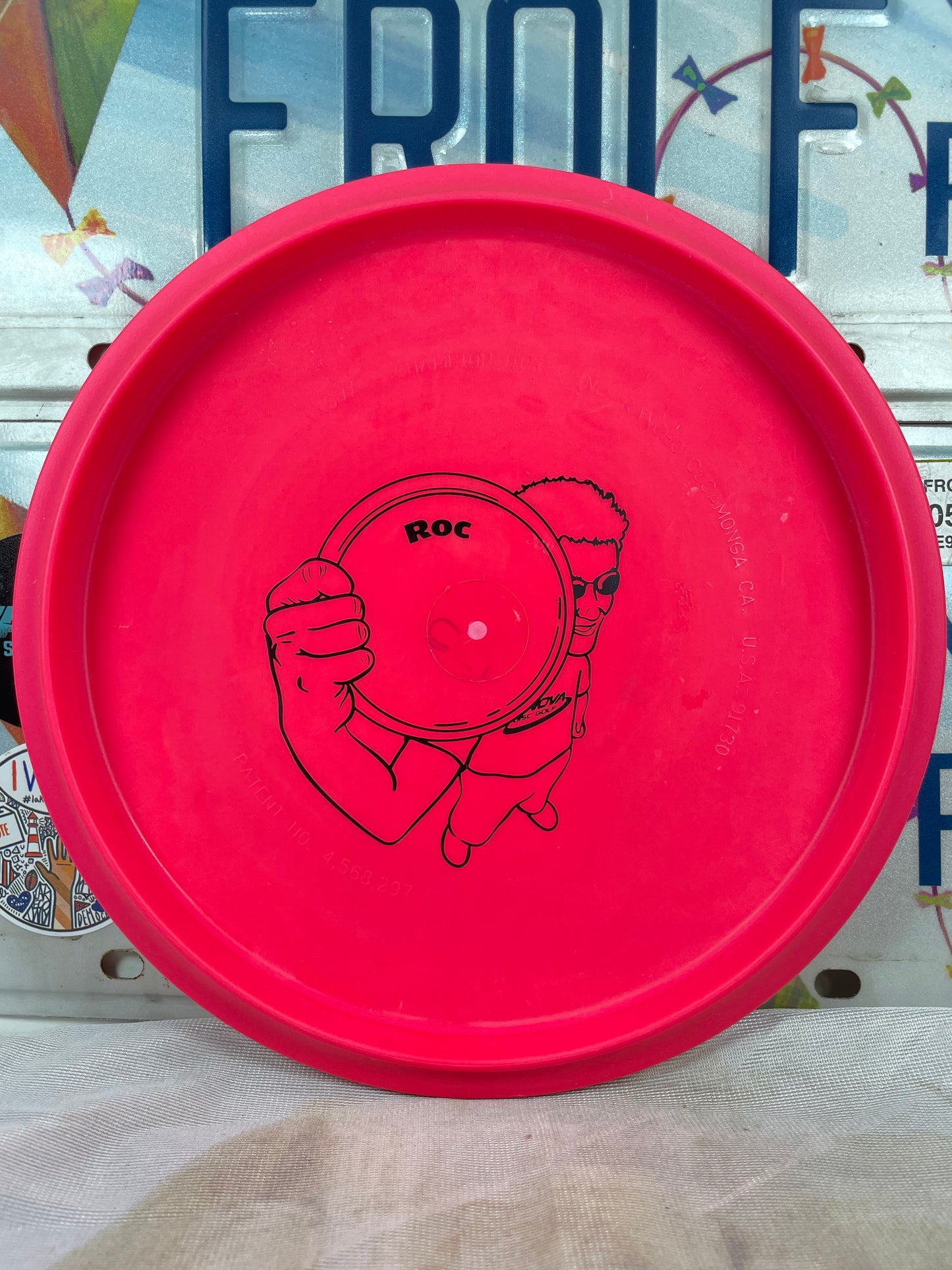 Innova Roc DX Pink 174g Bottom Stamp Midrange