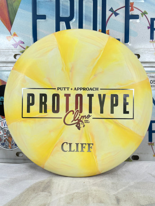 Climo Cliff Trophy Swirl Yellow 175g #2 Prototype Putter