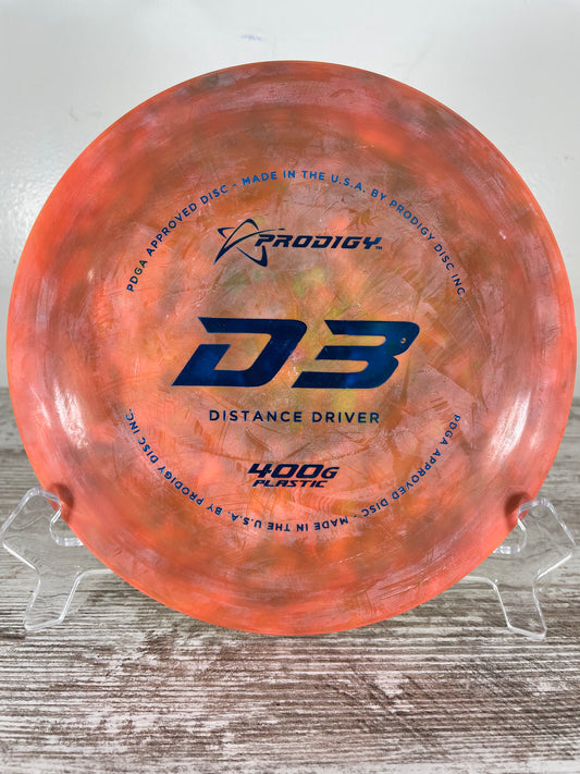 Prodigy D3 400G Orange w/ Yellow Bottom 174g Distance Driver