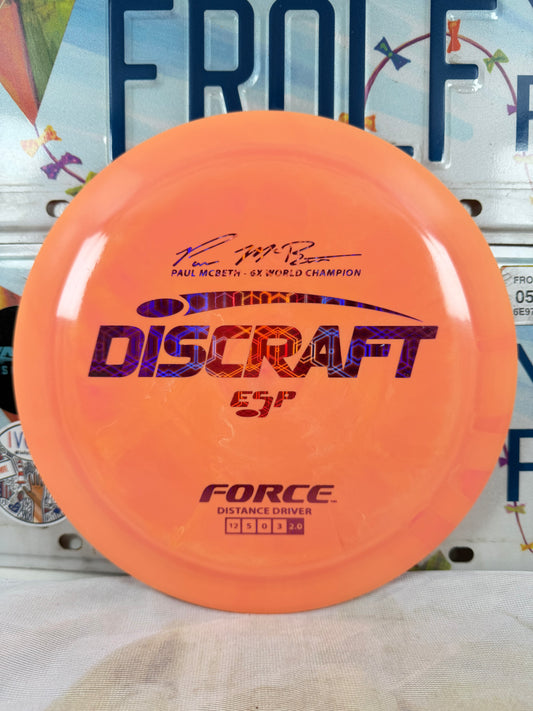 Discraft Force McBeth ESP Orange 171g Distance Driver