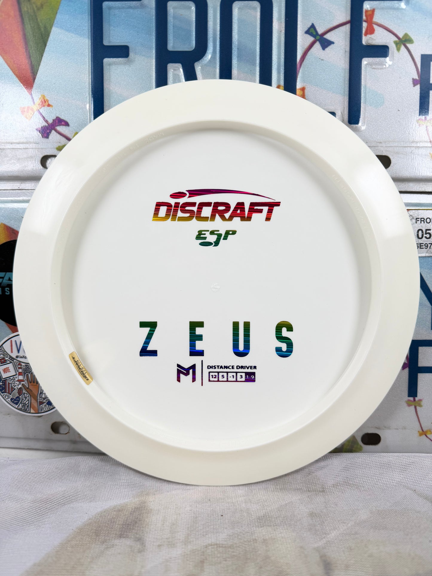 Discraft Zeus McBeth ESP White 173g Bottom Stamp #2 Distance Driver