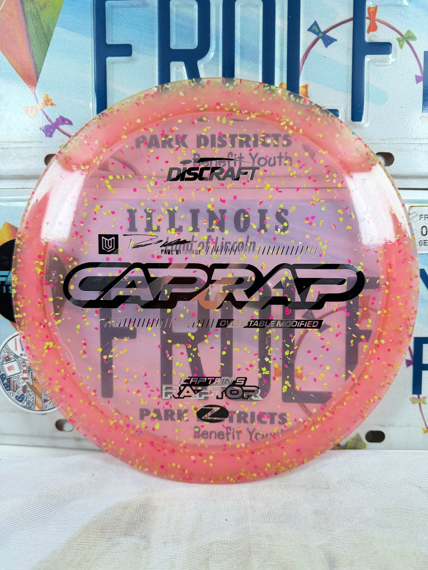 Discraft Captain's Raptor Confetti Z Pink 173g #2 '26 Distance Driver