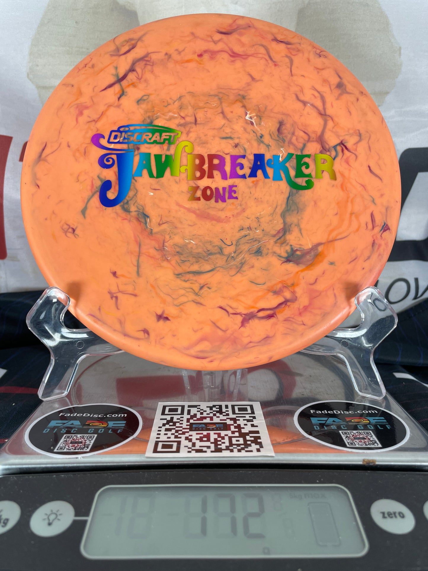Discraft Zone Jawbreaker Orange w/ Rainbow Foil 172g Putter